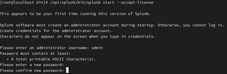 Splunk 설치 및 기본 기능 – 로그 분석과 실시간 모니터링의 시작 / 데이터보안 2 set admin